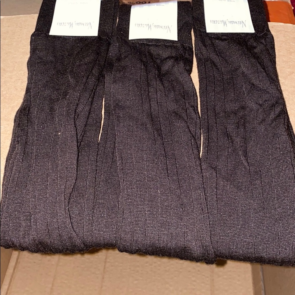 Neiman Marcus Dark Brown Socks